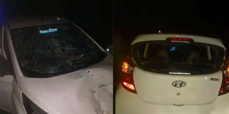 റോഡ് മുറിച്ച് കടക്കുന്നതിനിടെ കാറിടിച്ചു മരിച്ചു ;  നിർത്താതെ പോയ കാർ പോലീസ് പിടികൂടി
