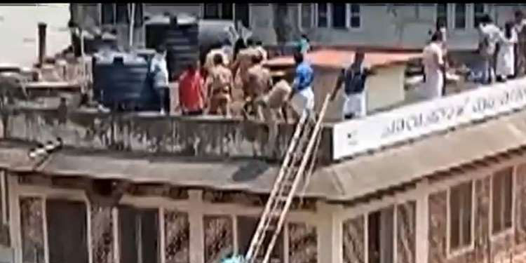 കെട്ടിടത്തിൽനിന്ന് യുവാവും യുവതിയും ചാടി ; വീണത് മറ്റൊരു കെട്ടിടത്തിന് മുകളിൽ , സാരമായ പരിക്ക്