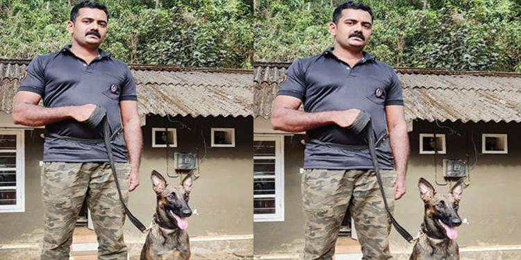 മണ്ണിനടിയിൽ പുതഞ്ഞാലും ഏഞ്ചൽ മണത്ത് കണ്ടുപിടിക്കും ; ജില്ലയിലെ ആദ്യ കഡാവർ നായ