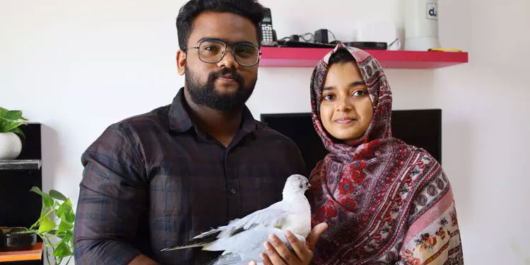 പരിക്കേറ്റ കടൽകാക്കക്ക് തുണയായി മലയാളി ദമ്പതികൾ
