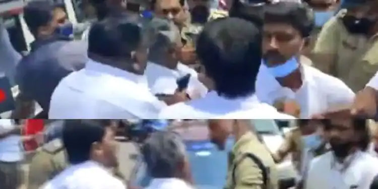 പണിമുടക്കിനിടെ ദേവികുളം എംഎൽഎ എ രാജയ്ക്ക് പോലീസ് മ‍ർദ്ദനം