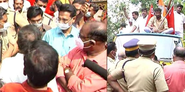 കൊല്ലത്ത് കല്ലിടല് തടഞ്ഞു ; നടപടി ക്രമങ്ങൾ താത്കാലികമായി നിർത്തി