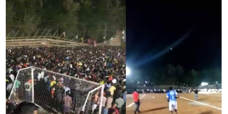 മലപ്പുറം പൂങ്ങോട് സെവന്‍സ് ഗ്യാലറി തകര്‍ന്ന് വീണു; നിവധിപ്പേര്‍ക്ക് പരിക്ക്