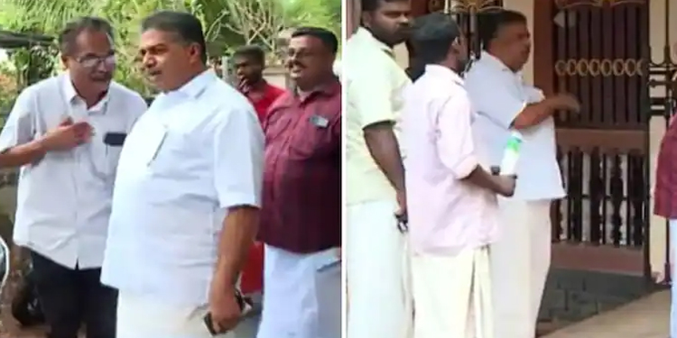 സില്‍വര്‍ലൈന്‍ ; വീടുകള്‍ കയറിയിറങ്ങി സജി ചെറിയാന്‍, ചെന്നിത്തലയുടെ നേതൃത്വത്തില്‍ പിഴുത കല്ല് പുനസ്ഥാപിച്ചു