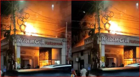 തൃശ്ശൂരിൽ ഹോട്ടലിന് തീപിടിച്ചു ; വൻ അപകടം ഒഴിവായി
