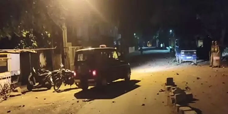 ഹുബ്ബള്ളിയിലെ പോലീസ് സ്റ്റേഷനു നേരെ കല്ലേറ് ; 146 പേർ അറസ്റ്റിൽ