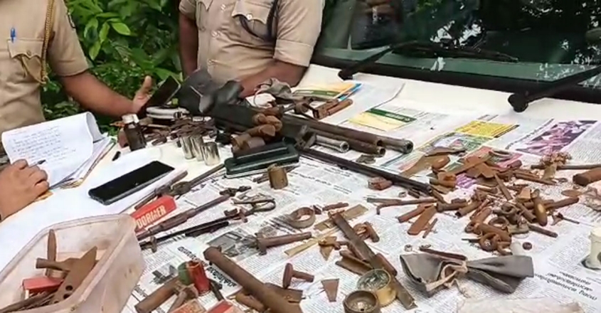 കാർപെന്റർ ജോലിയുടെ മറവിൽ തോക്കു നിർമാണം : രണ്ടു പേർ അറസ്റ്റിൽ