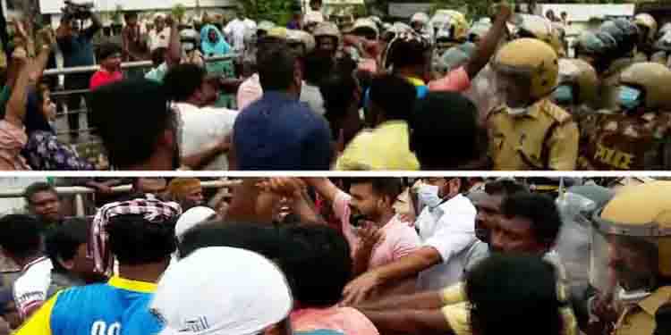 കോഴിക്കോട് ആവിക്കലിൽ മാലിന്യ സംസ്കരണ പ്ലാൻറിനെതിരെ പ്രതിഷേധം ; റോഡ് ഉപരോധം, അറസ്റ്റ്