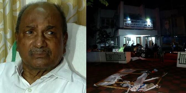 ഇന്ദിര ഭവനെതിരെ ആക്രമണം നടന്നത് എകെ ആന്റണി അകത്തിരിക്കെ; പട്ടിക കൊണ്ട് കാറിനടിച്ചെന്നും ആരോപണം