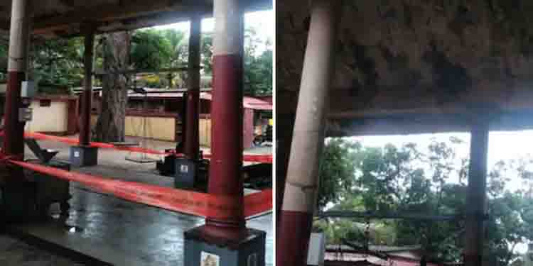 ചോറൂണിനിടെ അപകടം ; ആനക്കൊട്ടിലിന്‍റെ കോൺക്രീറ്റ് ഭാഗം വീണ് കുഞ്ഞിന്‍റെ അമ്മയ്ക്ക് പരിക്ക്