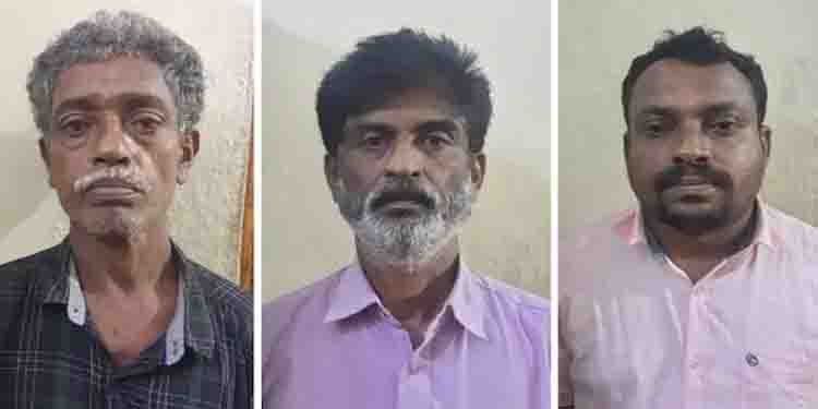 വാഹനത്തിന്റെ ബാറ്ററികൾ കവർന്ന കേസിൽ മൂന്ന് പേർ അറസ്റ്റിൽ
