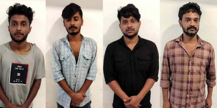 പാലക്കാട് എംഡിഎംഎയുമായി നാല് യുവാക്കൾ പിടിയിൽ