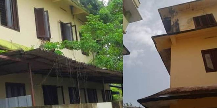 സ്‌കൂൾ കെട്ടിടത്തിന്റെ ഭാഗങ്ങൾ അടർന്നു വീഴുന്നു ;  കുട്ടികൾക്കും അധ്യാപകർക്കും ഭീഷണി