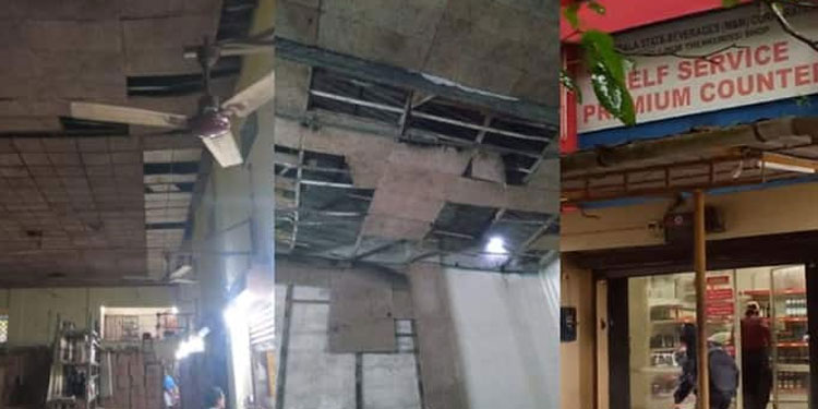 വിറ്റുവരവ് 17 ലക്ഷം, പക്ഷെ ഈ ബീവറേജ്‌ പ്രവർത്തിക്കുന്നത് എപ്പോൾ തകരുമെന്ന കെട്ടിടത്തിൽ