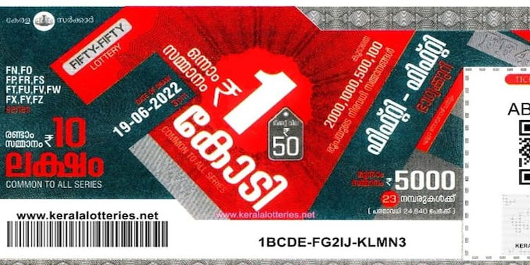 ഒരുകോടി ആർക്ക് ? ഫിഫ്റ്റി- ഫിഫ്റ്റി ലോട്ടറി ഫലം പ്രഖ്യാപിച്ചു