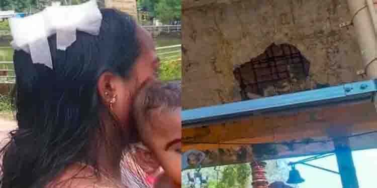 അഞ്ചുമാസമായ കുഞ്ഞ് രക്ഷപ്പെട്ടത് ഭാഗ്യത്തിന്‍റെ ബലത്തില്‍ ; ദേവസ്വം ബോർഡിന്‍റെ അലംഭാവമെന്ന് ആക്ഷേപം