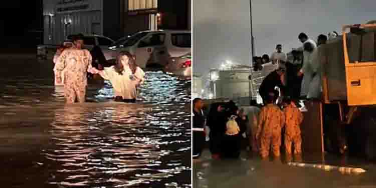 കനത്ത മഴയില്‍ ഫുജൈറയില്‍ വെള്ളപ്പൊക്കം ; രക്ഷാപ്രവര്‍ത്തനത്തിന് സൈന്യം രംഗത്ത്