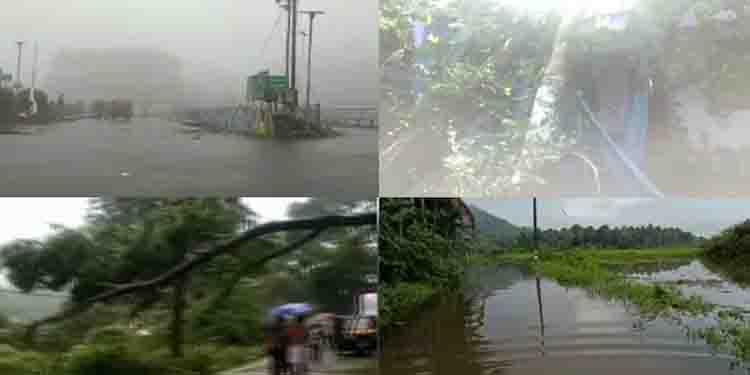 സംസ്ഥാനത്ത് ശക്തമായ മഴയും കാറ്റും തുടരുന്നു ; മരങ്ങൾ കടപുഴകി, വീടുകൾക്കും വാഹനങ്ങൾക്കും കേടുപാട്