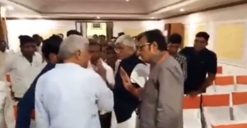 മുർമുവിന്റെ സ്വീകരണച്ചടങ്ങിൽ കൊമ്പുകോർത്ത് ബിജെപി നേതാക്കൾ; ഇടപെട്ട് കേന്ദ്രമന്ത്രി