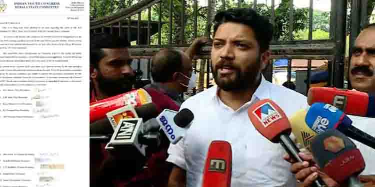 യൂത്ത്കോൺഗ്രസിൽ പൊട്ടിത്തെറി ; ഷാഫി പറമ്പിലിനെതിരെ ദേശീയ നേതൃത്വത്തിന് കത്തയച്ച് ഒരു വിഭാഗം