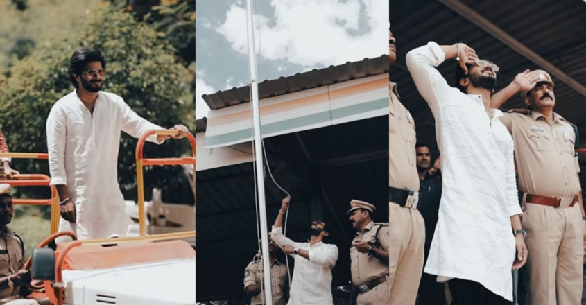 തെലങ്കാന പൊലീസിനൊപ്പം തുറന്ന ജീപ്പിൽ ദുൽഖറിന്റെ സ്വാതന്ത്ര്യദിനാഘോഷം