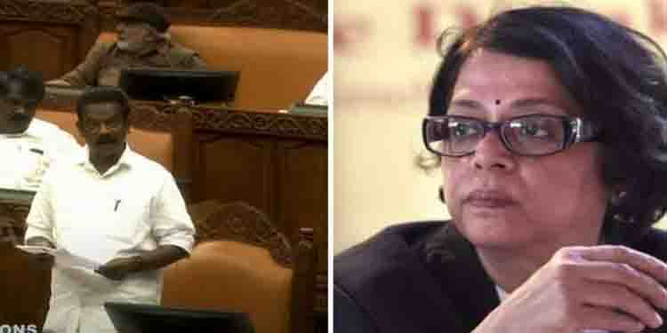 ഇന്ദുമൽഹോത്രക്കെതിരെ നിയമസഭയിൽ ആഞ്ഞടിച്ച് ദേവസ്വം മന്ത്രി; ‘ഒരു രൂപ പോലും സർക്കാർ എടുത്തിട്ടില്ല’