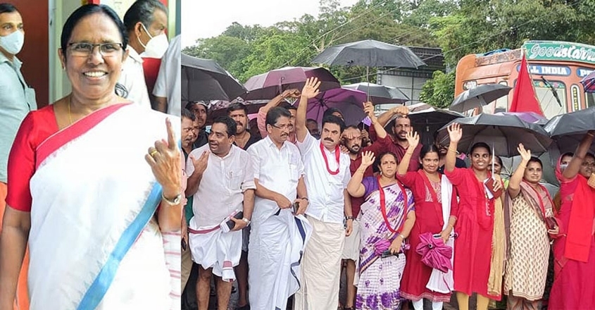 ഞാൻ വോട്ടുചെയ്ത വാർഡിൽ എൽഡിഎഫ് തോറ്റില്ല; യുഡിഎഫിന്റേത് വ്യാജ പ്രചാരണം: ശൈലജ
