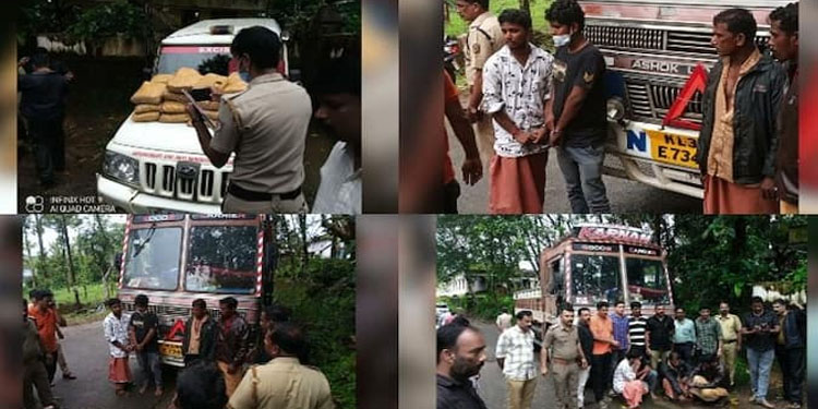 ലോറിയിൽ കഞ്ചാവ് കടത്ത്; മൂവാറ്റുപുഴയിൽ അച്ഛനും മകനും ഉൾപ്പെടെ 4 പേർ പിടിയിൽ