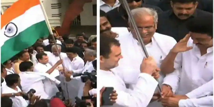 സ്റ്റാലിനിൽ നിന്നും പതാകയേറ്റുവാങ്ങി രാഹുൽ; കോൺഗ്രസ് ഭാരത് ജോഡോ യാത്രയ്ക്ക് തുടക്കം