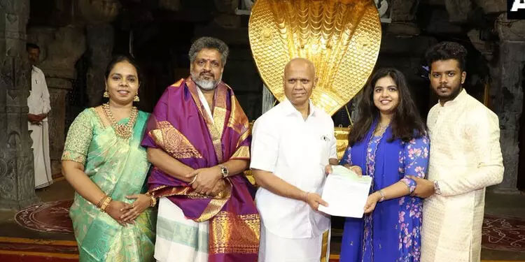 തിരുപ്പതി ക്ഷേത്രത്തിലേക്ക് ഒരു കോടി നൽകി ചെന്നൈ സ്വദേശികളായ മുസ്ലിം ദമ്പതികൾ