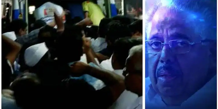 ‘നട്ടെല്ലുള്ളൊരു നേതാവേ’.. മുദ്രാവാക്യങ്ങളുമായി പ്രവർത്തകർ, അന്തിമോപചാരമര്‍പ്പിച്ച് നേതാക്കള്‍