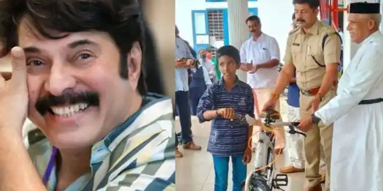 നിർദ്ധനരായ കുട്ടികൾക്ക് യാത്രാ സൗകര്യം; സൈക്കിൾ സമ്മാനിച്ച് മമ്മൂട്ടി