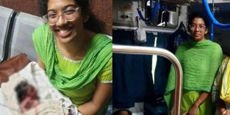 ഓടിക്കൊണ്ടിരുന്ന ട്രെയിനില്‍ പ്രസവിച്ച് യുവതി; സഹായവുമായി മെഡിക്കല്‍ വിദ്യാര്‍ഥി