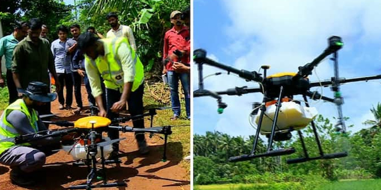 കാസര്‍കോട് കൃഷിയിടങ്ങളില്‍ മരുന്ന് തളിക്കാന്‍ ഡ്രോൺ, പദ്ധതി കൃഷിവകുപ്പ് വക