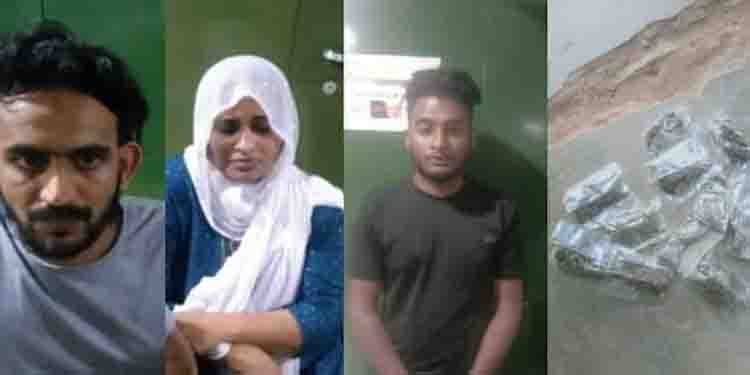 യുവതിയുള്‍പ്പെട്ട കഞ്ചാവ് വില്‍പ്പന സംഘത്തെ തടഞ്ഞ് നാട്ടുകാര്‍, പൊലീസില്‍ ഏല്‍പ്പിച്ചു