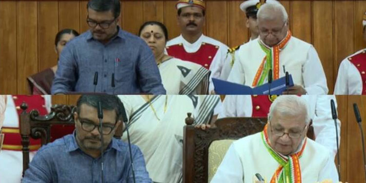 എം.ബി.രാജേഷ് സത്യപ്രതിജ്ഞ ചെയ്തു; വകുപ്പ് മുഖ്യമന്ത്രി തീരുമാനിക്കും