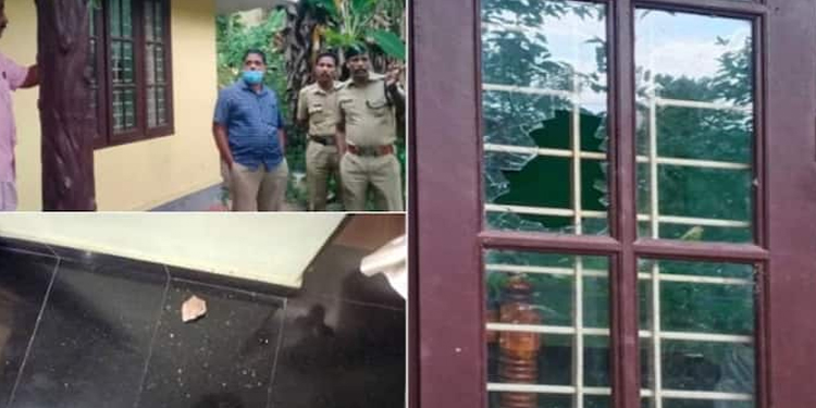 സിപിഎം നേതാവിന്റെ വീടിന് നേരെ കല്ലേറ്, ജനൽ ചില്ലുകൾ തകർന്നു, സംഭവം പുലർച്ചെ