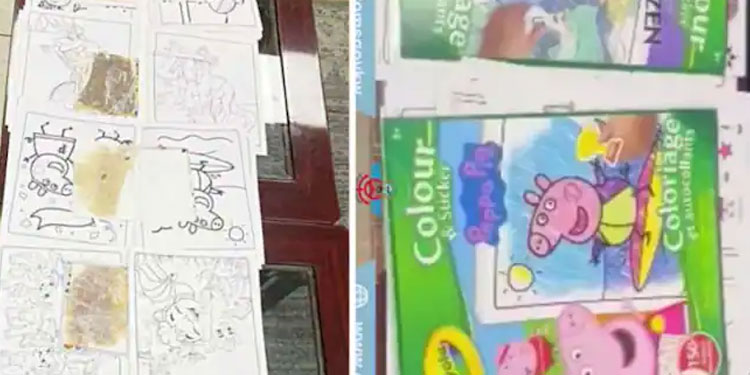 കുട്ടികളുടെ കളറിങ് ബുക്കുകളില്‍ ഒളിപ്പിച്ച് കഞ്ചാവ്; പിടിയിലായത് കസ്റ്റംസ് പരിശോധനയില്‍
