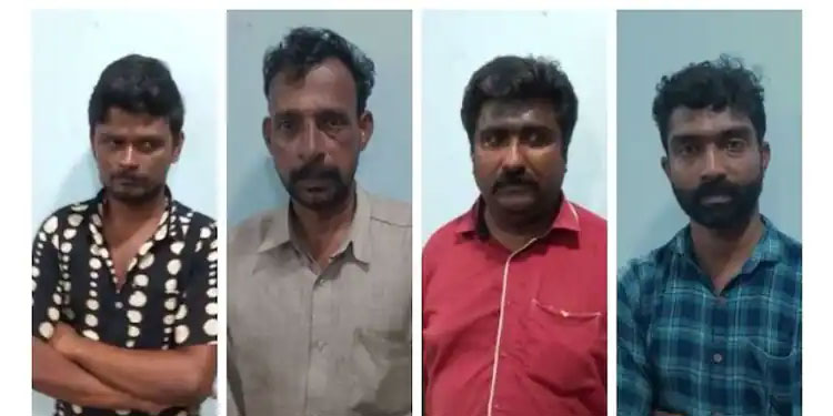 പൊലീസുദ്യോഗസ്ഥർ ചമഞ്ഞ് പണവും മൊബൈൽ ഫോണും തട്ടി; നാലംഗ സംഘം പിടിയില്‍
