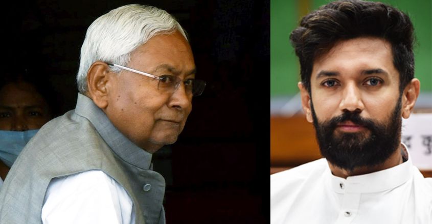 ബിജെപി സ്ഥാനാർഥികളുടെ പ്രചാരണത്തിന് ചിരാഗ്; രഹസ്യധാരണ വെളിപ്പെട്ടെന്ന് നിതീഷ്