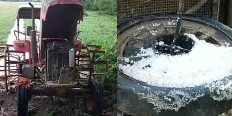 കോട്ടയത്ത് പാടം പൂട്ടാനെത്തിയ ട്രാക്ടറിന്‍റെ ടാങ്കില്‍ ഉപ്പുകല്ലിട്ട് അജ്ഞാതര്‍