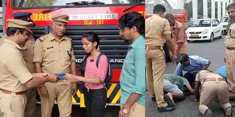 യാത്രക്കിടെ വിദ്യാർഥിനിയുടെ ഫോൺ ആലുവ പാലത്തിന്റെ സ്പാനിൽ വീണു, സാഹസികമായി വീണ്ടെടുത്ത് ഫയർഫോഴ്സ്