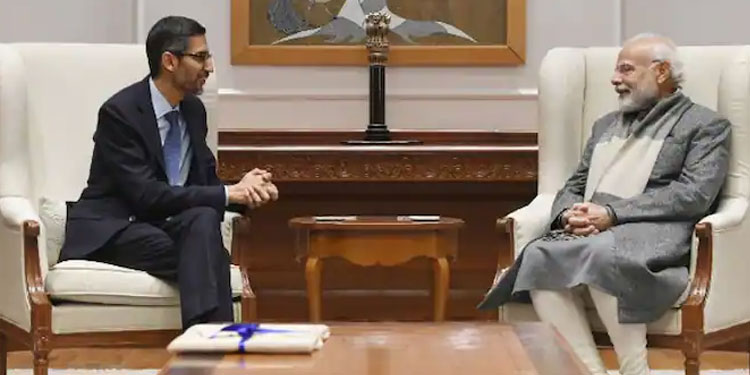 പ്രധാനമന്ത്രിയുമായി ഗൂഗിൾ സിഇഒയുടെ കൂടിക്കാഴ്ച; സാങ്കേതിക വളർച്ചയിലും ജി20 അധ്യക്ഷതയിലും കമന്‍റുമടിച്ച് പിച്ചൈ