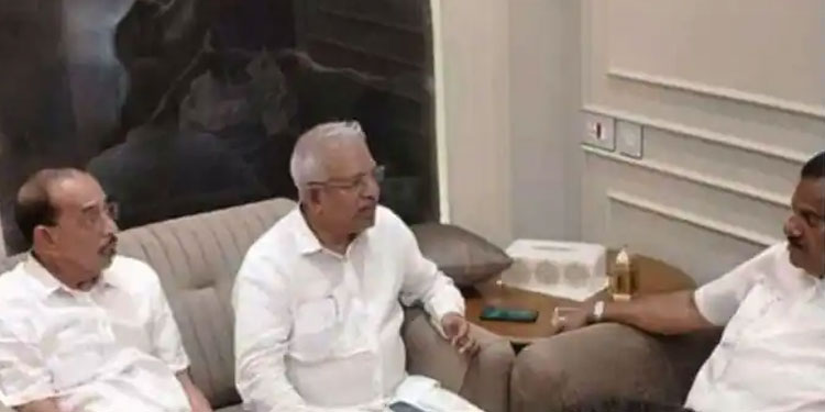 വിവാദങ്ങൾക്കിടെ കല്യാണച്ചടങ്ങിൽ ഒന്നിച്ച് പങ്കെടുത്ത് ഇപിയും പിജെയും