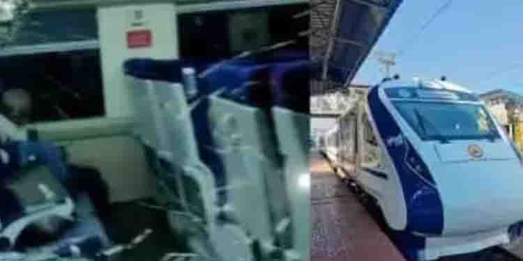 വന്ദേഭാരത് എക്സ്പ്രസിന് കല്ലെറിഞ്ഞ മൂന്നുപേര്‍ അറസ്റ്റില്‍, കല്ലെറിയുന്ന സിസിടിവി ദൃശ്യങ്ങള്‍ പുറത്ത്
