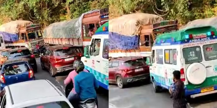 താമരശ്ശേരി ചുരത്തില്‍ ആംബുലന്‍സിന്റെ വഴിമുടക്കി മുന്നില്‍ കാര്‍; ഡ്രൈവര്‍ക്കെതിരെ കേസ്, പിഴ