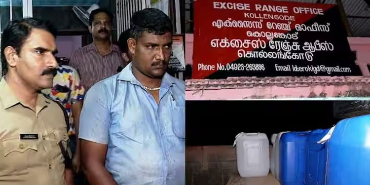 പാലക്കാട് വൻ സ്പിരിറ്റ് വേട്ട: മാവിൻ തോട്ടത്തിൽ ഒളിപ്പിച്ച 5000 ലിറ്റർ സ്പിരിറ്റ് എക്സൈസ് പിടികൂടി