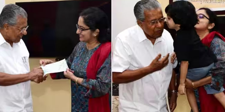 മുഖ്യമന്ത്രിക്ക് മല്ഹാറിന്റെ മുത്തം; പുരസ്കാര തുക ദുരിതാശ്വാസ നിധിയിലേക്ക് നല്കി ദിവ്യ എസ് അയ്യര്