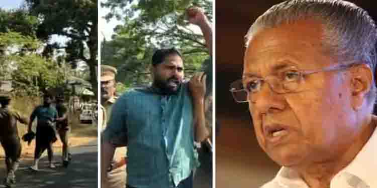 പാലക്കാട്ട് മുഖ്യമന്ത്രിക്ക് നേരെ കരിങ്കൊടി, യൂത്ത് കോൺഗ്രസ് പ്രവർത്തകൻ അറസ്റ്റിൽ