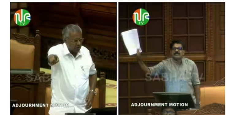 സ്വപ്നയും പിണറായിയും ശിവശങ്കറും ക്ലിഫ് ഹൗസിൽ യോഗം ചേർന്നെന്ന് കുഴൽനാടൻ, ക്ഷോഭിച്ച്  മുഖ്യമന്ത്രി